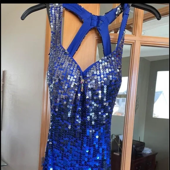princess polly baby blue dress Primavera Couture | Dresses | Primavera Sequin Royal Blue Formal Prom Long  Backless Crisscross Dress Size 4